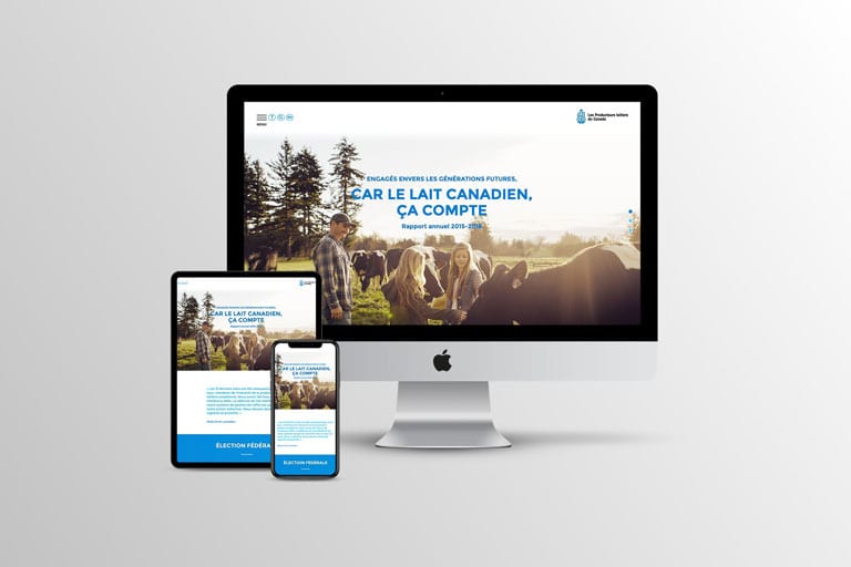 Chef de projet digital, rapport annuel « le lait canadien » (Canada)